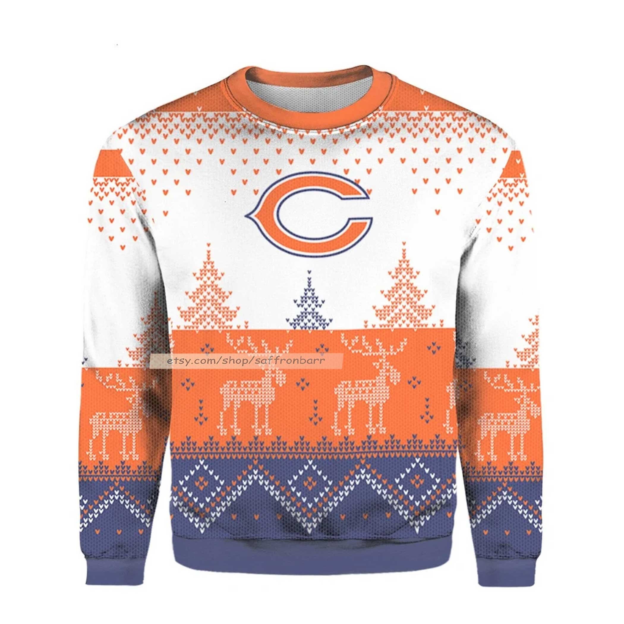 Letter C Orange Christmas 2022 Believe Ugly 3D Sweater Letter C Orange Christmas 2022 Believe Ugly 3D Sweater