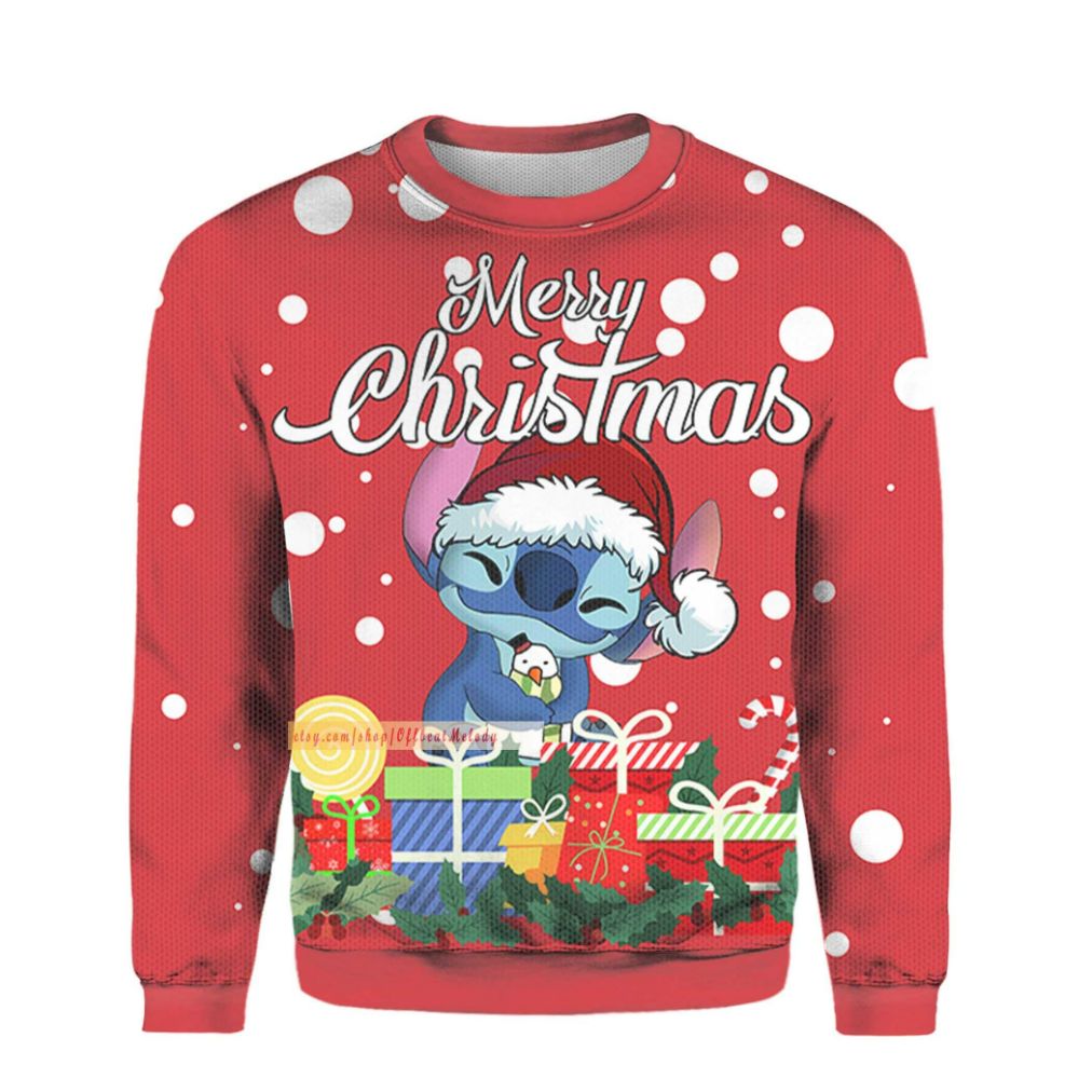 Lilo And Santa Stitch Christmas Ugly Sweater Lilo And Santa Stitch Christmas Ugly Sweater