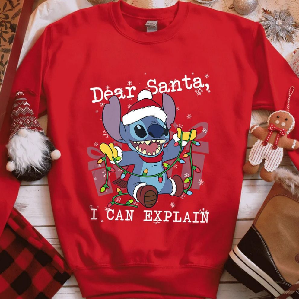 Lilo & Stitch Christmas Dear Santa I Can Explain Sweatshirt Lilo & Stitch Christmas Dear Santa I Can Explain Sweatshirt
