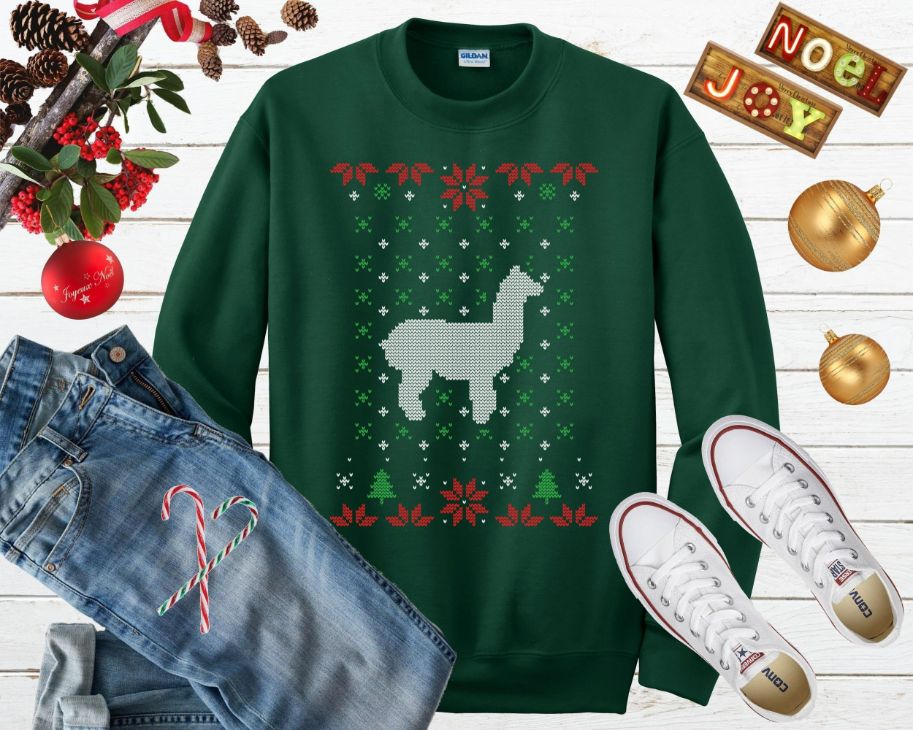 Llama Ugly Christmas Sweater Llama Ugly Christmas Sweater