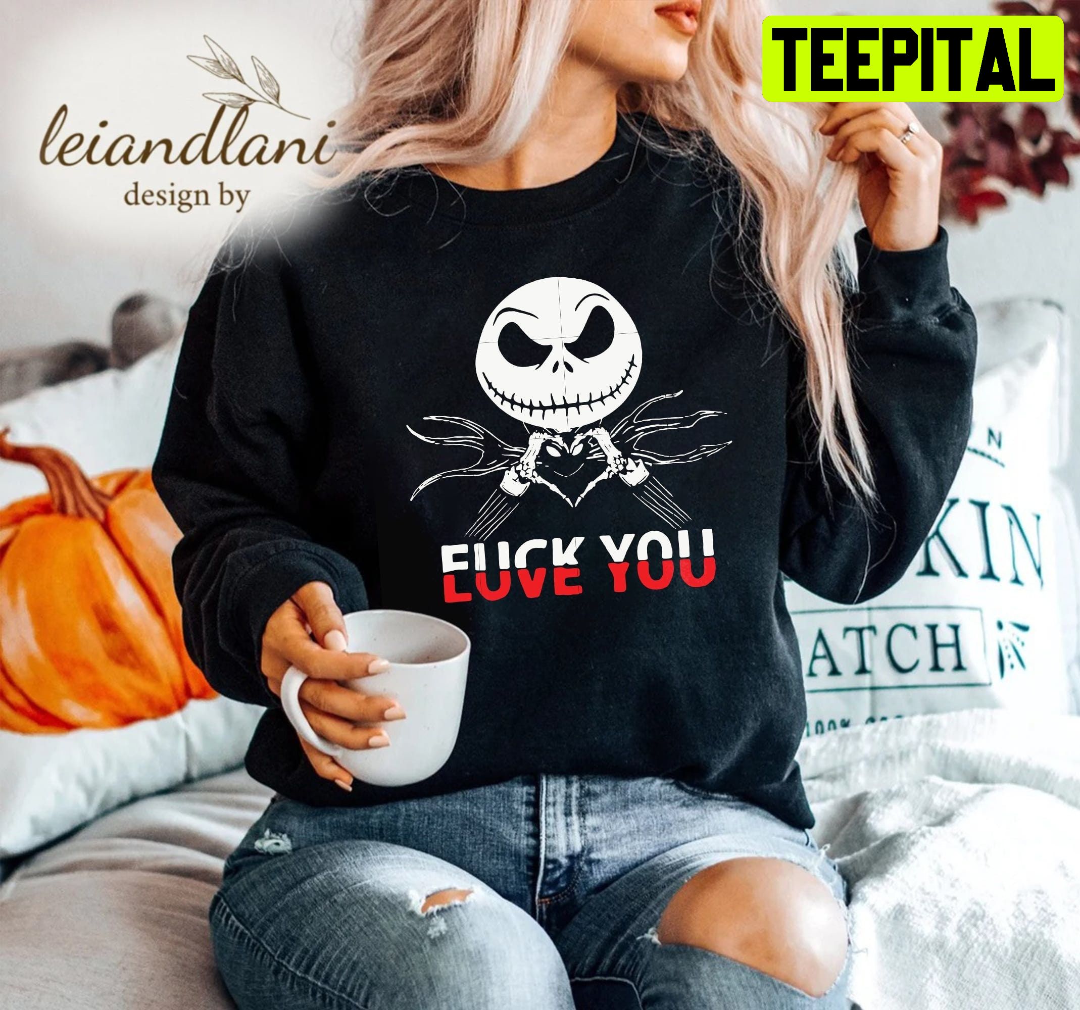 Love The Nightmare Before Christmas Pumpkin King Jack Skellington Disney Sweatshirt Love The Nightmare Before Christmas Pumpkin King Jack Skellington Disney Sweatshirt