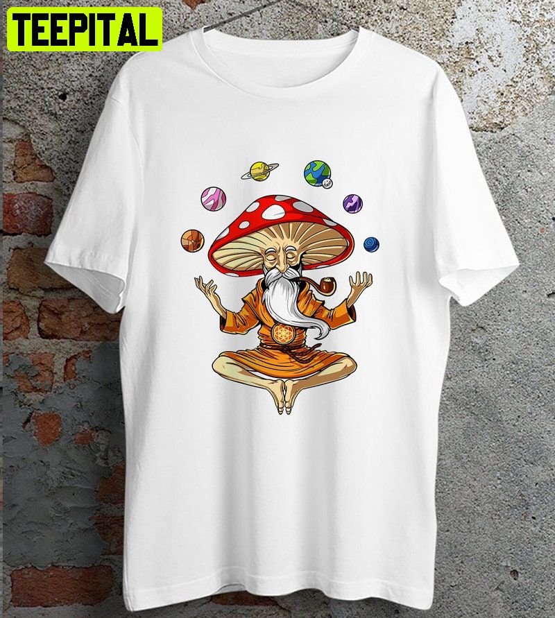 Magic Mushroom Yoga Buddha Retro Design T-Shirt Magic Mushroom Yoga Buddha Retro Design T-Shirt