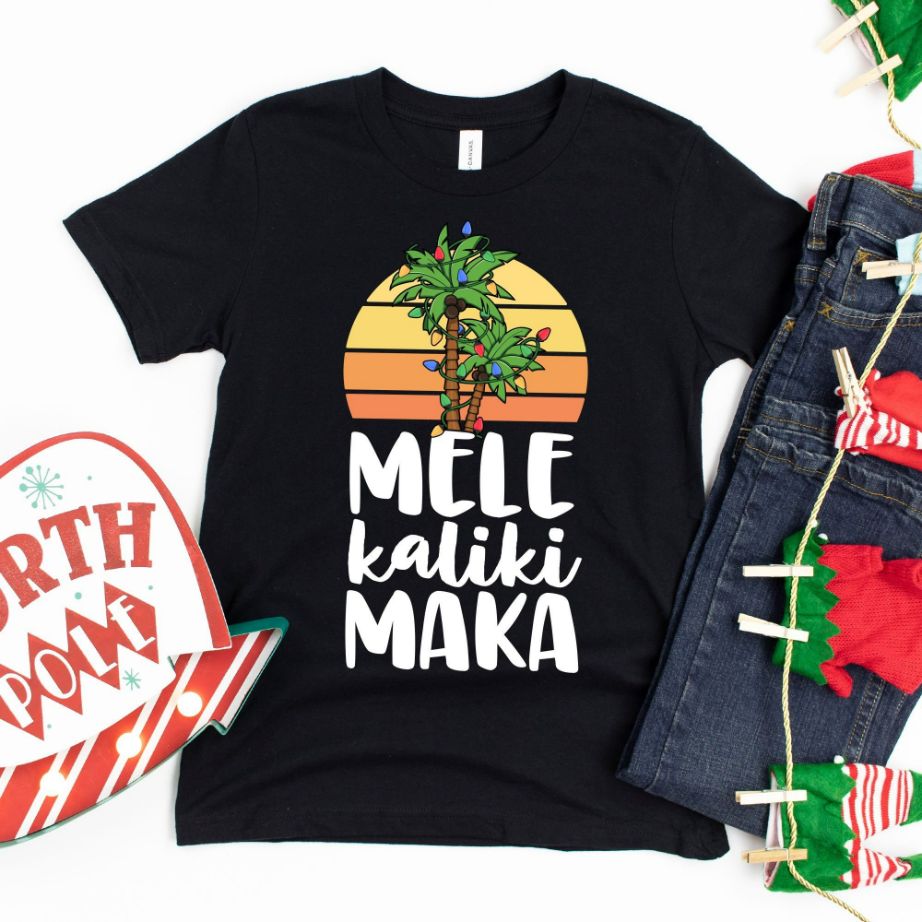 Mele Kalikimaka Tank Top Palm Tree Christmas Hawaiian Holiday Shirt Mele Kalikimaka Tank Top Palm Tree Christmas Hawaiian Holiday Shirt