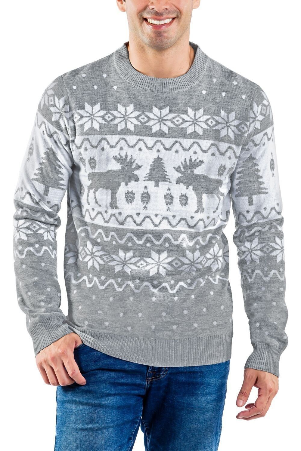 Men's Merry Moose Unisex 3D Ugly Christmas Sweater Men's Merry Moose Unisex 3D Ugly Christmas Sweater