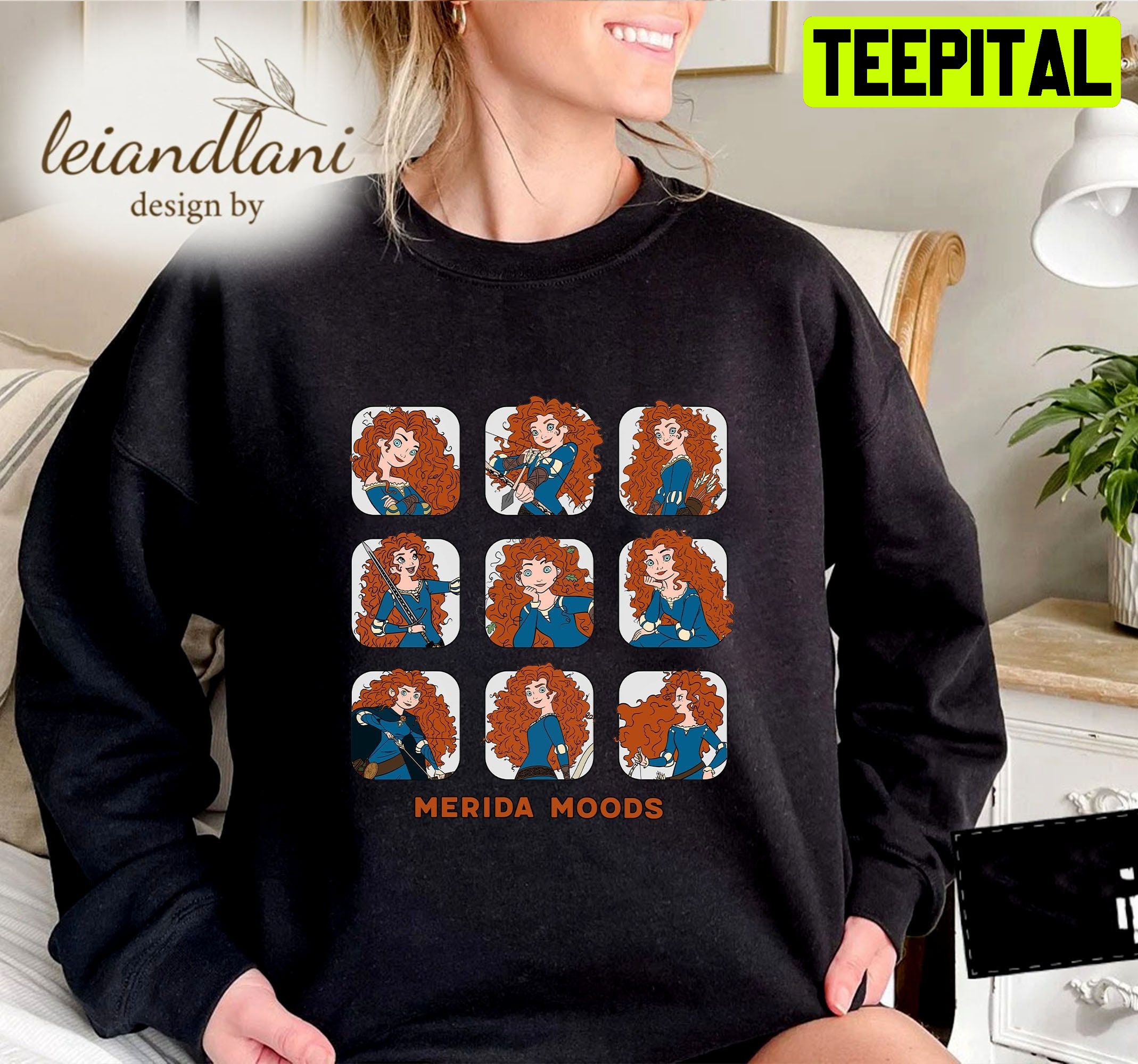 Merida Princess Moods Boxup Disney Sweatshirt Merida Princess Moods Boxup Disney Sweatshirt