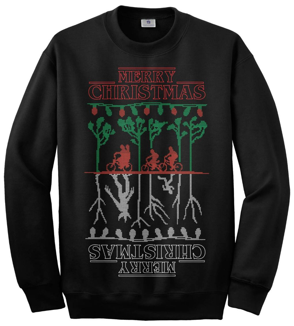 Merry Christmas The Upside Down Stranger Things Ugly Sweater Merry Christmas The Upside Down Stranger Things Ugly Sweater