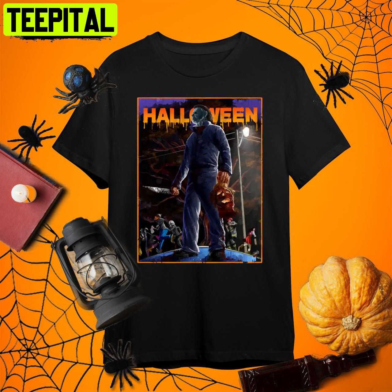Michael Myers Horror Nights Halloween Retro Art Unisex T-Shirt Michael Myers Horror Nights Halloween Retro Art Unisex T-Shirt