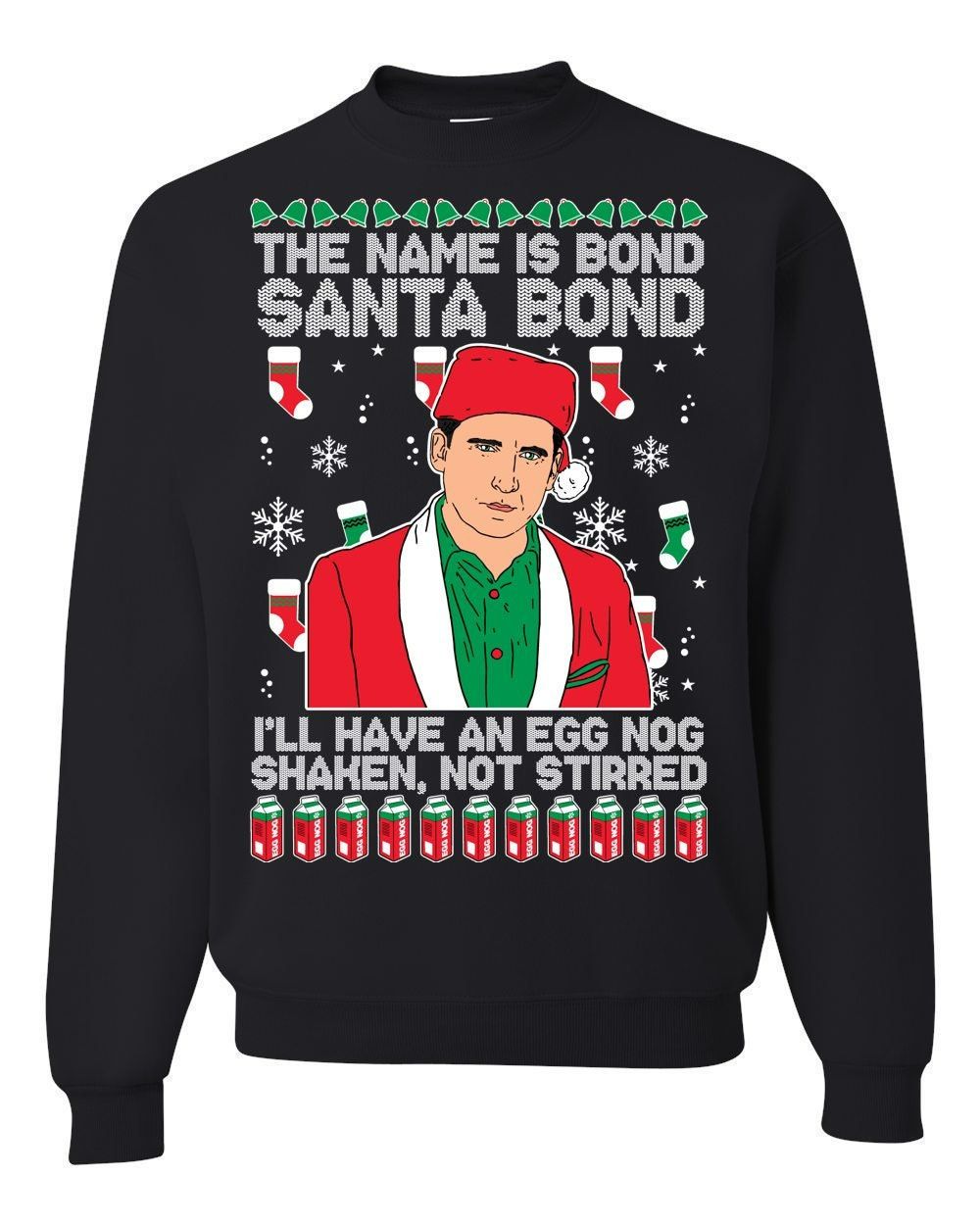 Michael Scott Santa Bond Ugly Christmas Sweater Michael Scott Santa Bond Ugly Christmas Sweater