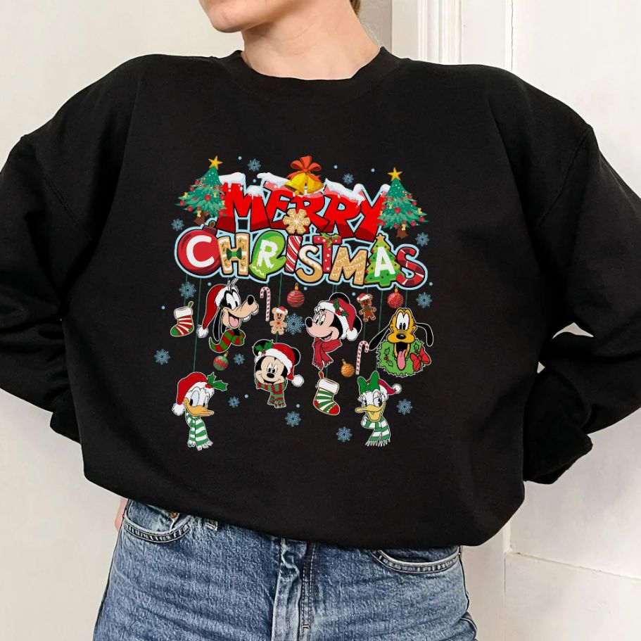Mickey And Friends Merry Christmas Sweatshirt Mickey And Friends Merry Christmas Sweatshirt