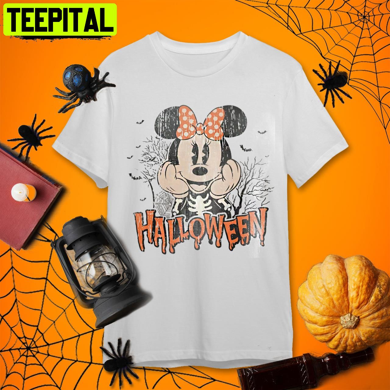 Mickey Disney Halloween Minnie Comfort Color Retro Art Unisex T-Shirt Mickey Disney Halloween Minnie Comfort Color Retro Art Unisex T-Shirt
