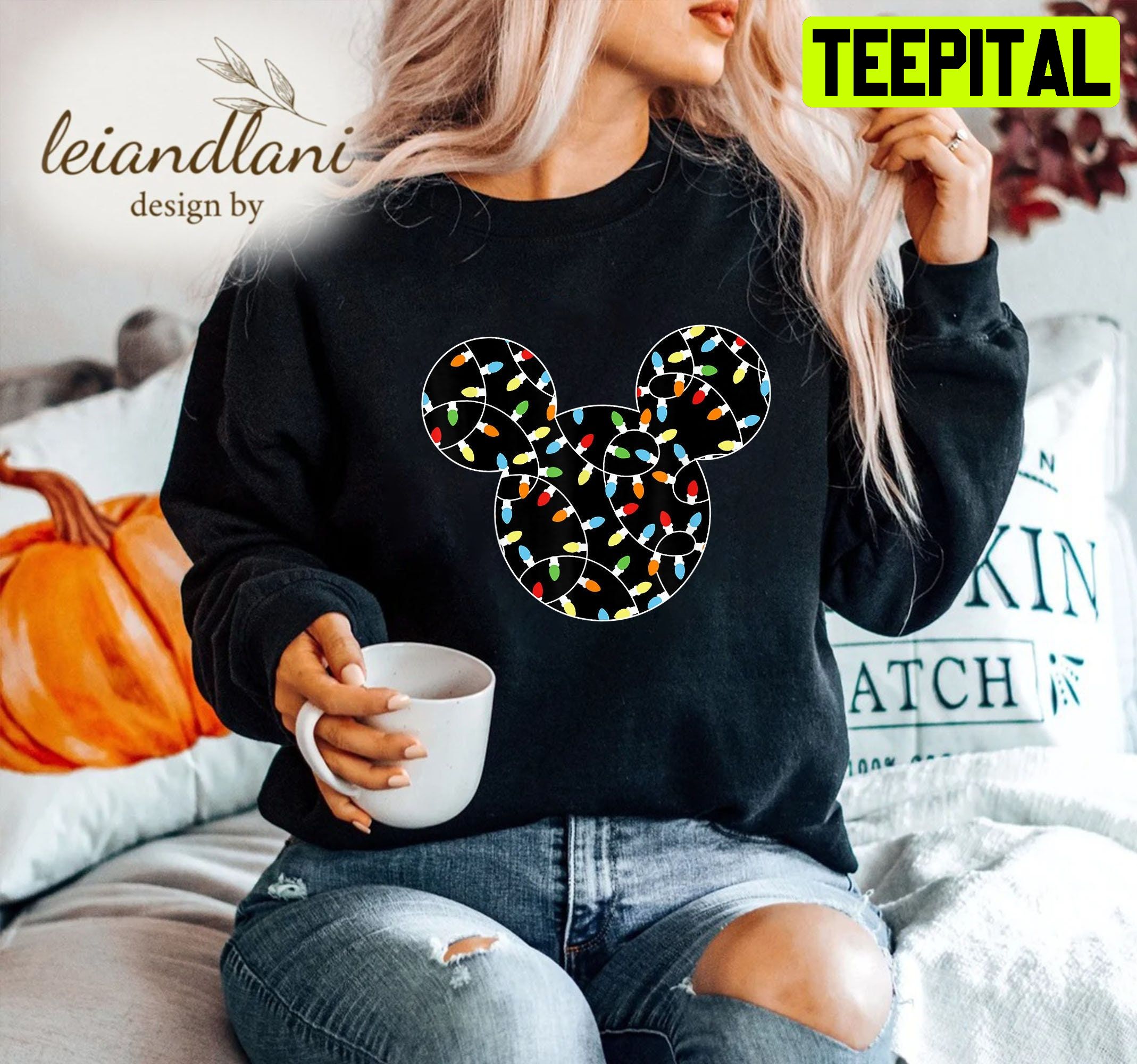 Mickey Holiday Lights Mickey & Co Mickey And Friends Lights Disney Sweatshirt Mickey Holiday Lights Mickey & Co Mickey And Friends Lights Disney Sweatshirt