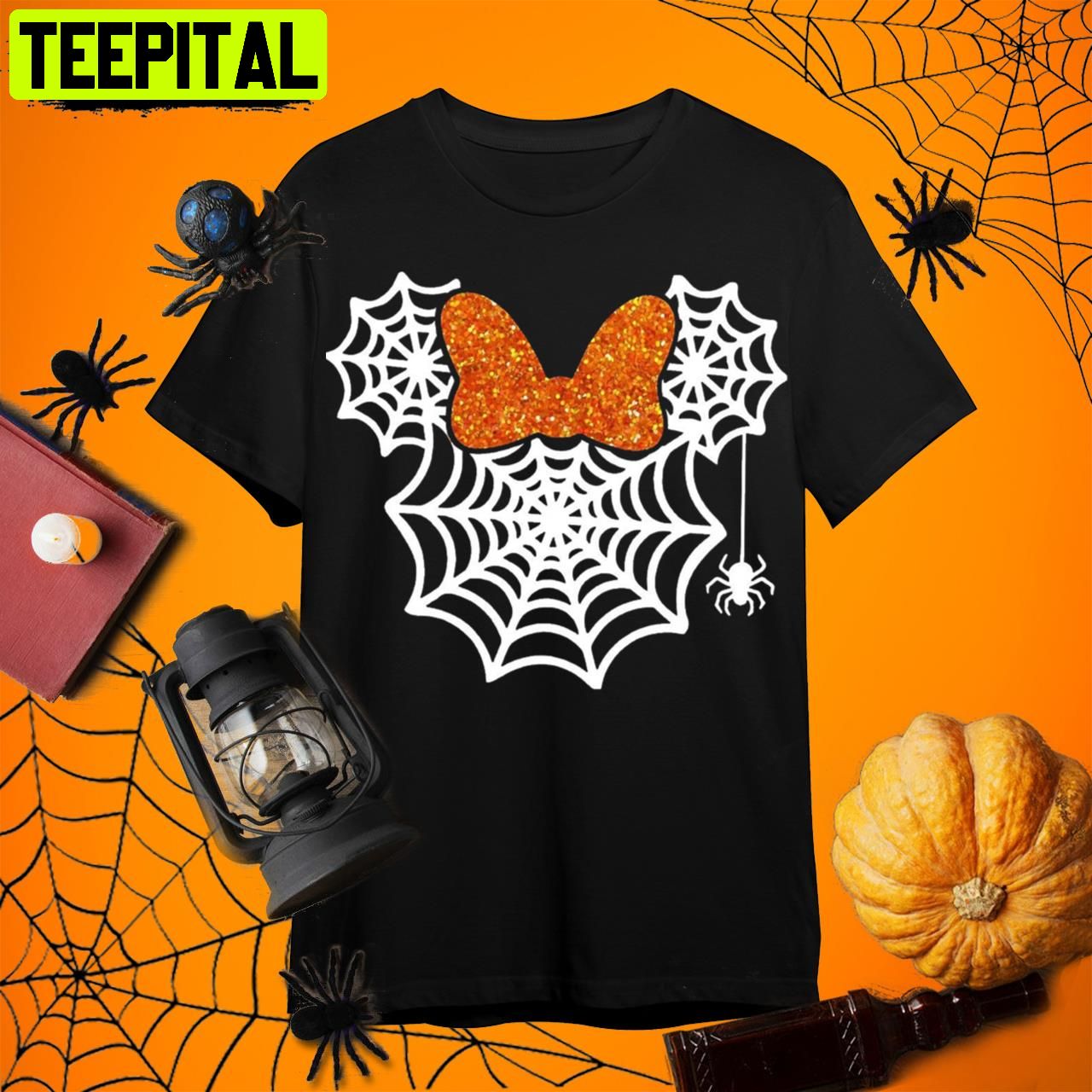 Minnie Mouse Spider Web Minnie Mouse Halloween Retro Art Unisex T-Shirt Minnie Mouse Spider Web Minnie Mouse Halloween Retro Art Unisex T-Shirt