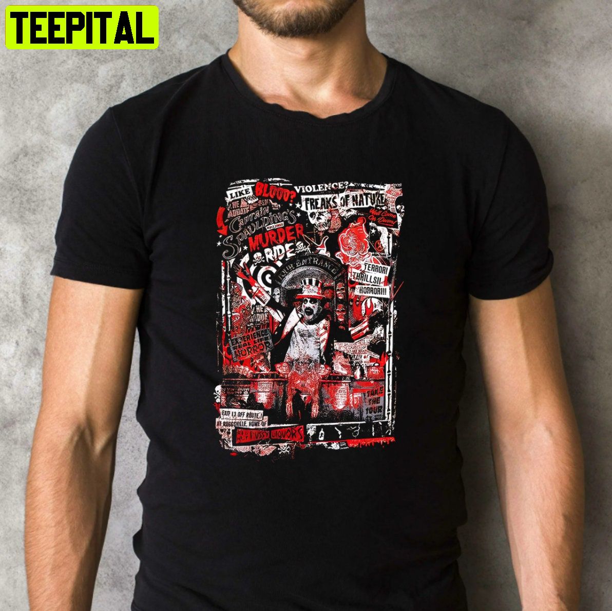 Murder Ride Horror Movie House Of 1000 Corpses Retro Design T-Shirt Murder Ride Horror Movie House Of 1000 Corpses Retro Design T-Shirt