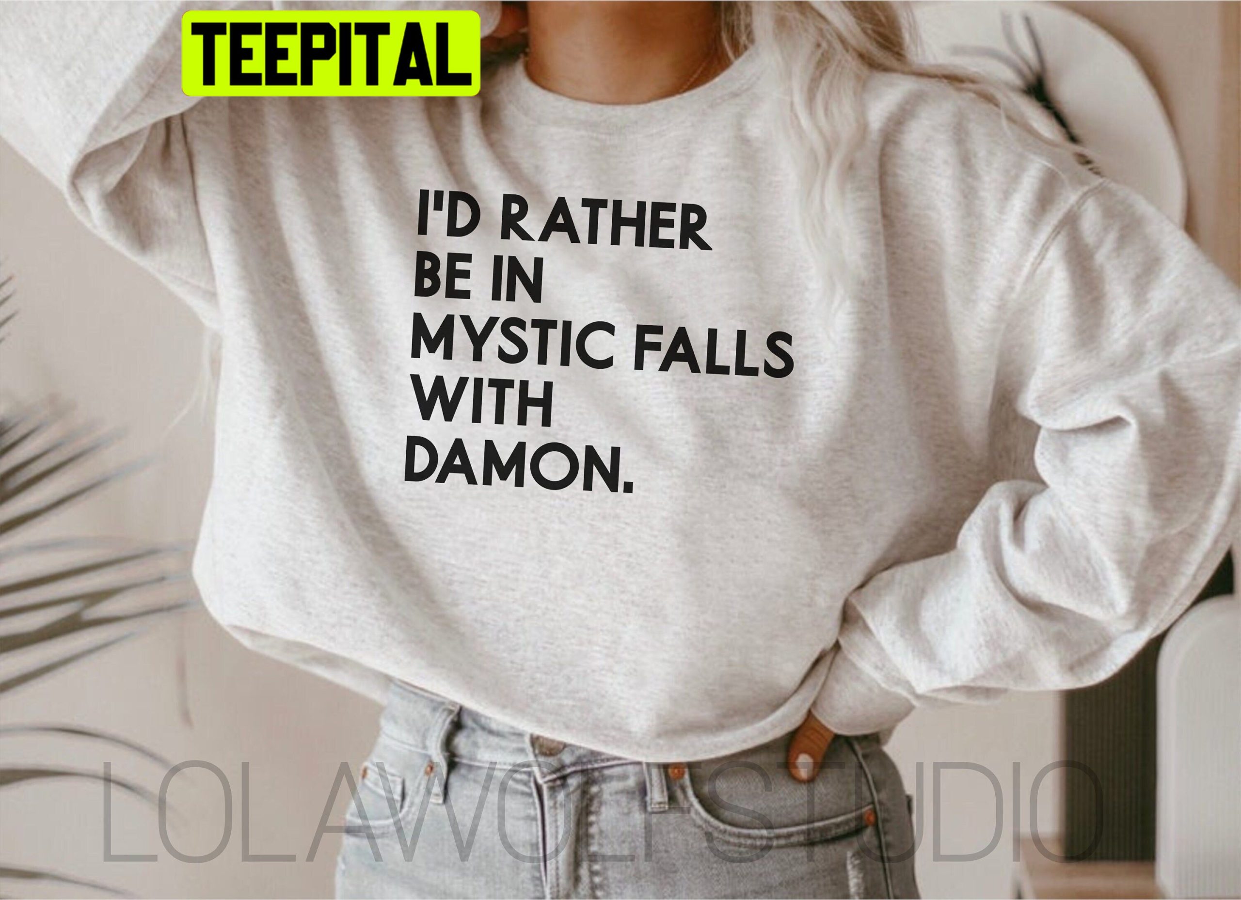 Mystic Falls Damon Trending Unisex Sweatshirt Mystic Falls Damon Trending Unisex Sweatshirt