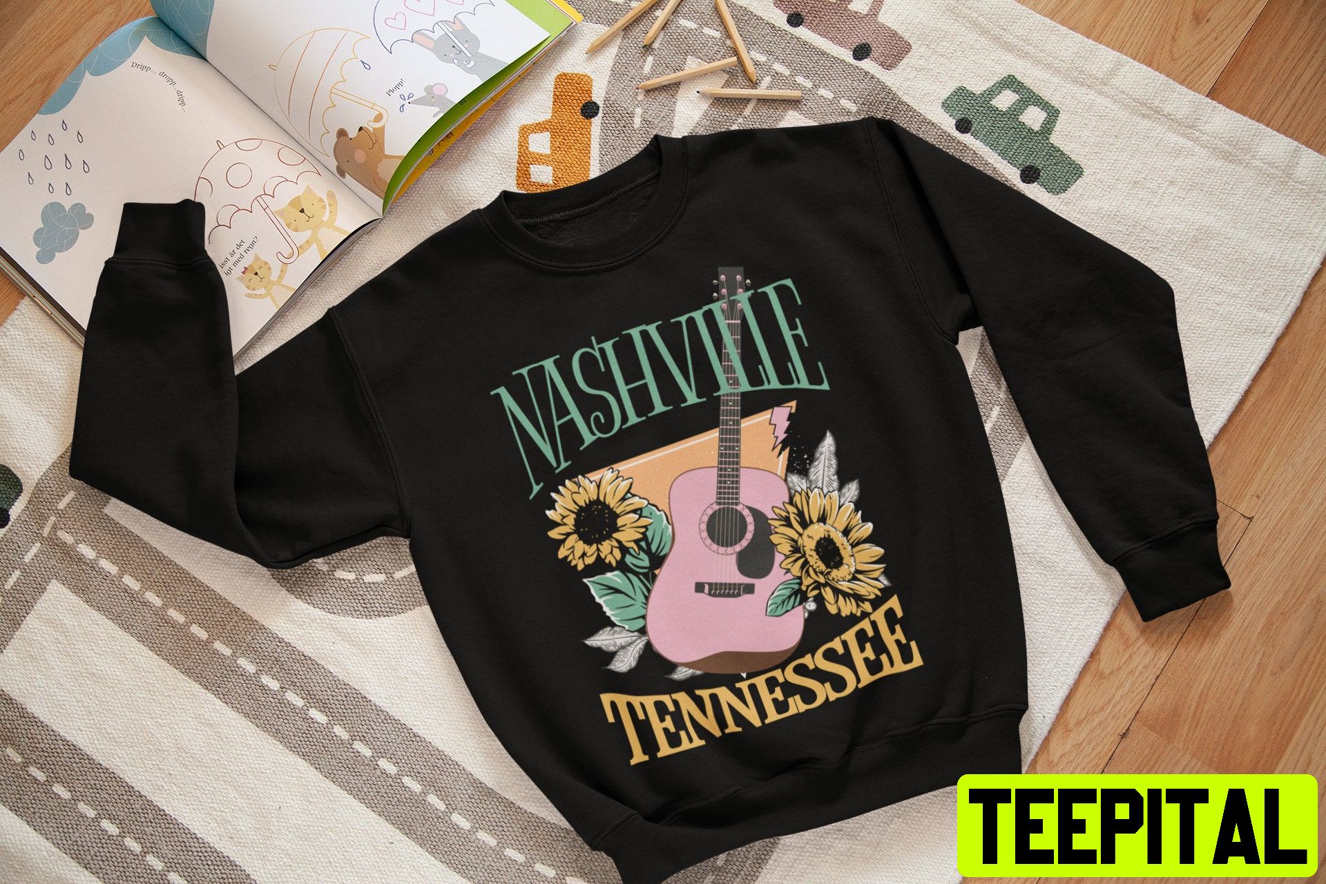 Nashville Country Music Guitar Unisex Sweatshirt Nashville Country Music Guitar Unisex Sweatshirt
