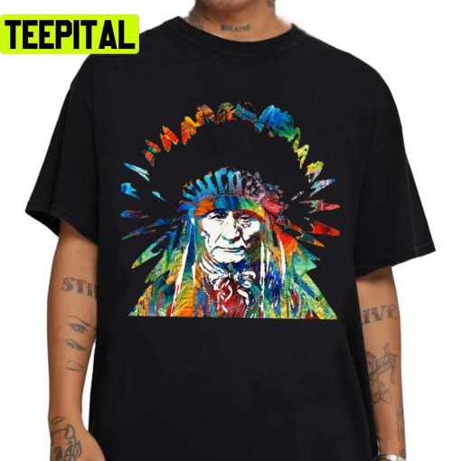 Native American Art Chief By Sharon Cummings Unisex Sweatshirt