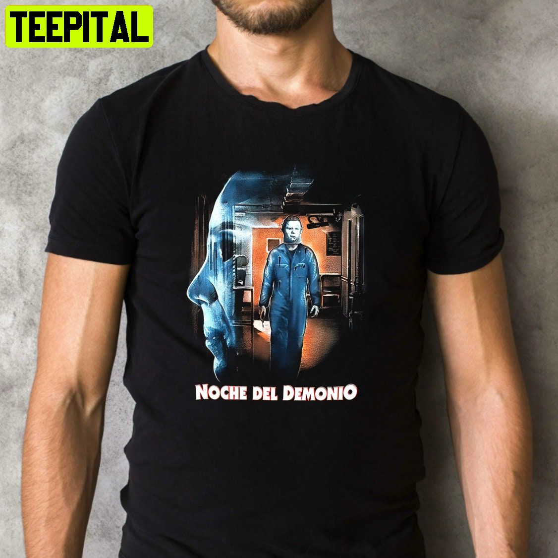 Noche Del Demonio Scary Movie Halloween Retro Design T-Shirt Noche Del Demonio Scary Movie Halloween Retro Design T-Shirt