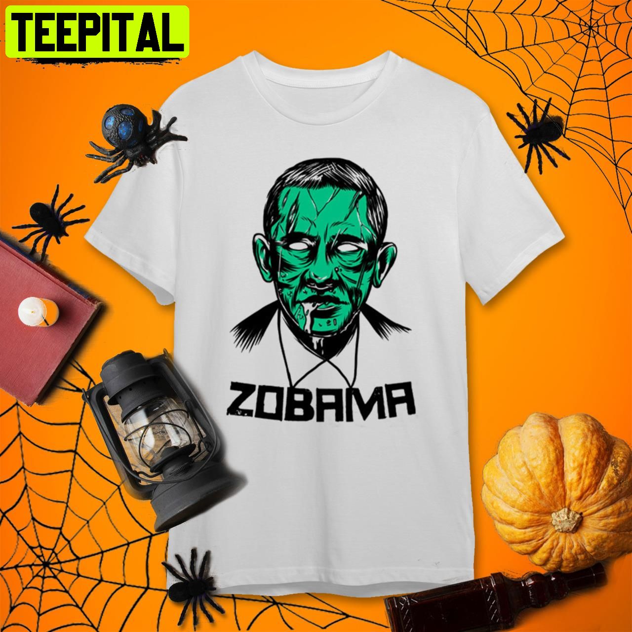 Obama Halloween Zombie Obama Retro Art Unisex T-Shirt Obama Halloween Zombie Obama Retro Art Unisex T-Shirt