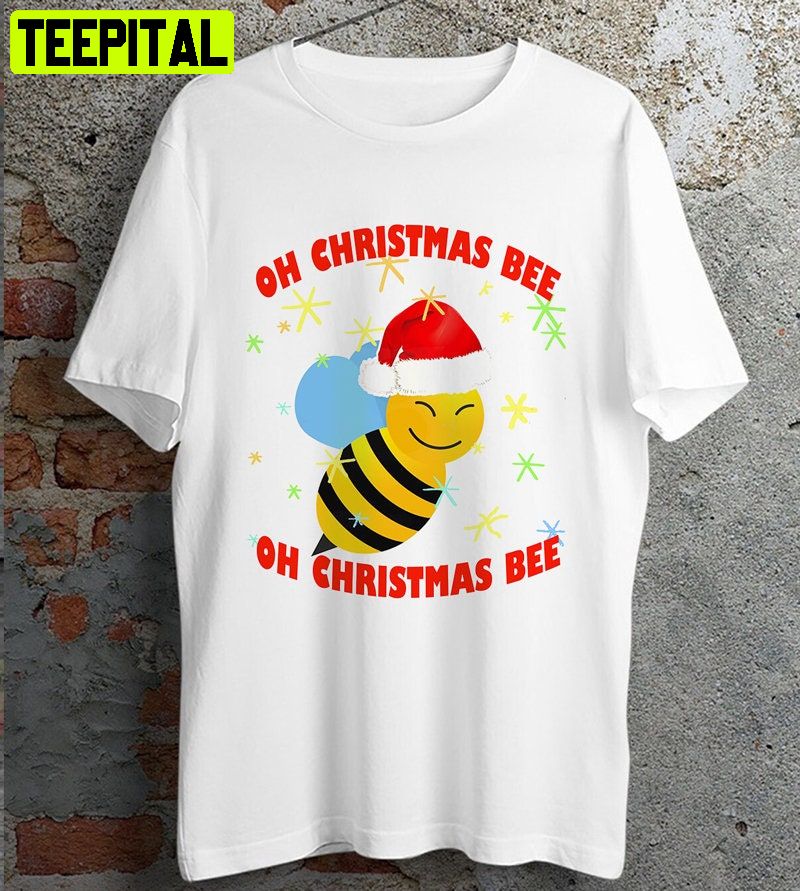 Oh Christmas Bee Santa Bee Xmas Retro Design T-Shirt Oh Christmas Bee Santa Bee Xmas Retro Design T-Shirt