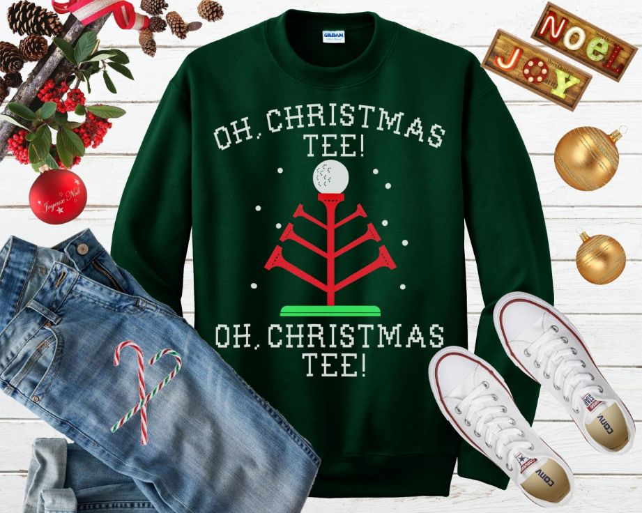 Oh Christmas Tee Golfing Ugly Sweater Oh Christmas Tee Golfing Ugly Sweater