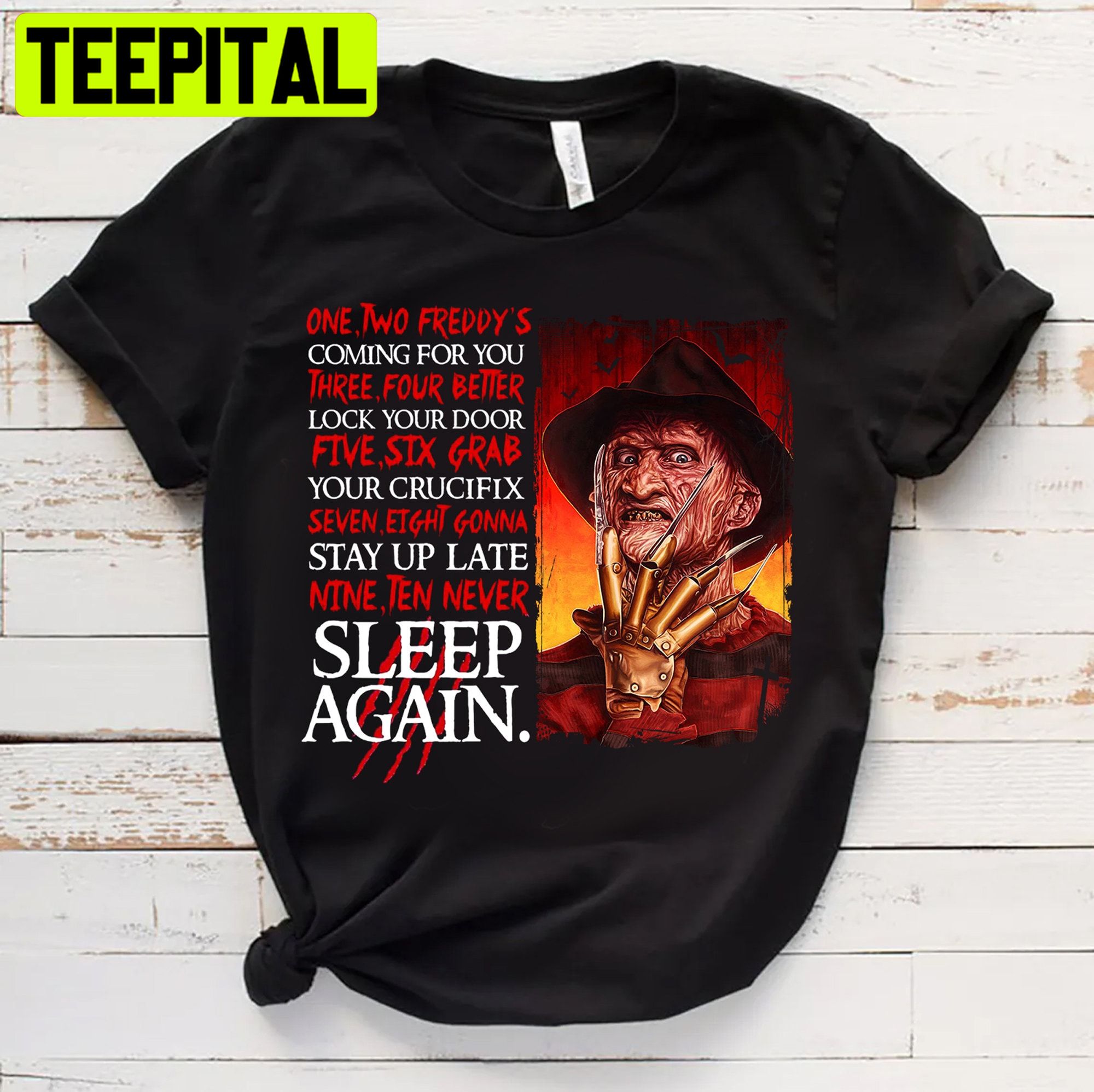 One Two Freddy's Coming For You A Nightmare On Elm Street, Freddy's Krueger Trending Unisex T-Shirt One Two Freddy's Coming For You A Nightmare On Elm Street, Freddy's Krueger Trending Unisex T-Shirt
