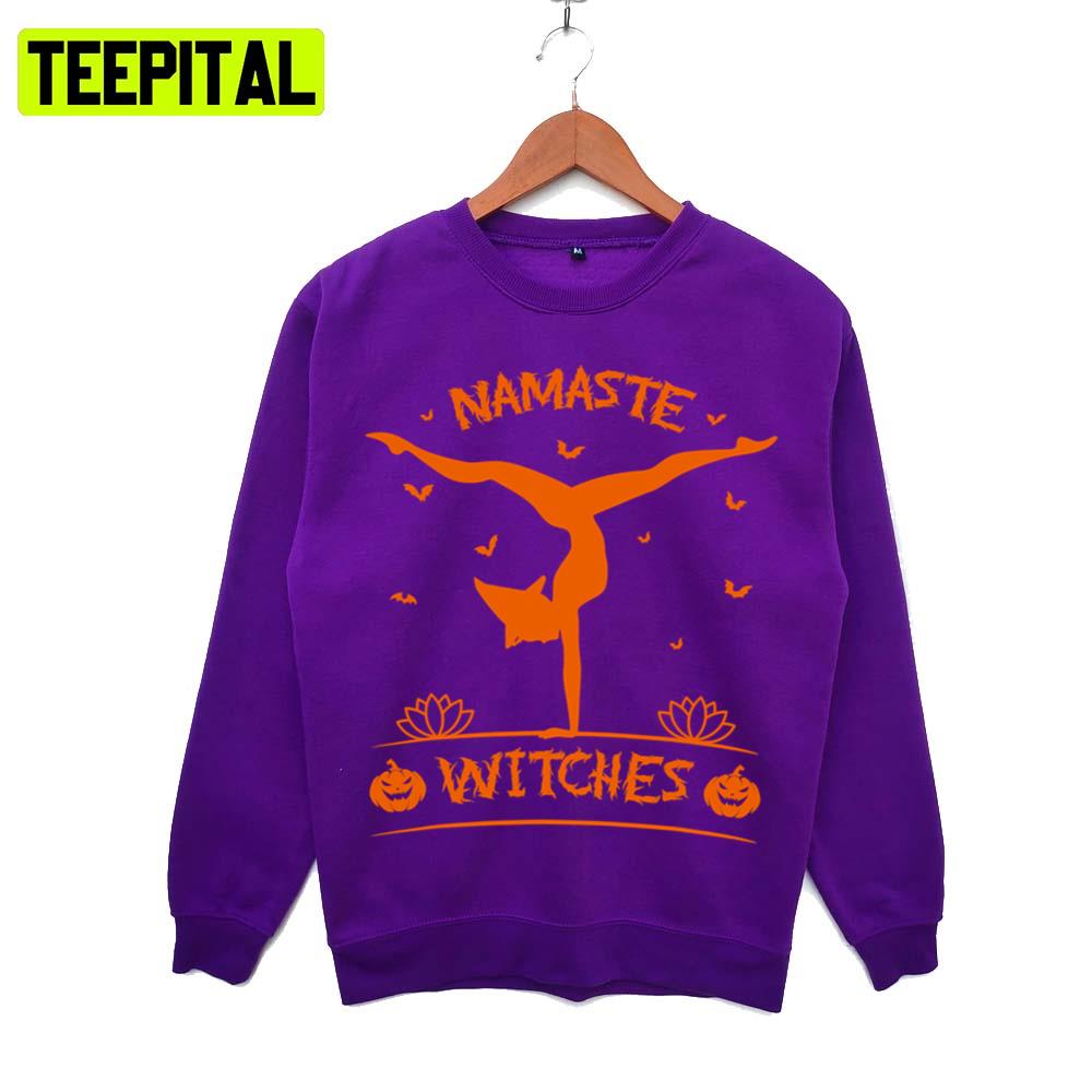 Orange Design Halloween Namaste Witches Yoga Hoodie Orange Design Halloween Namaste Witches Yoga Hoodie