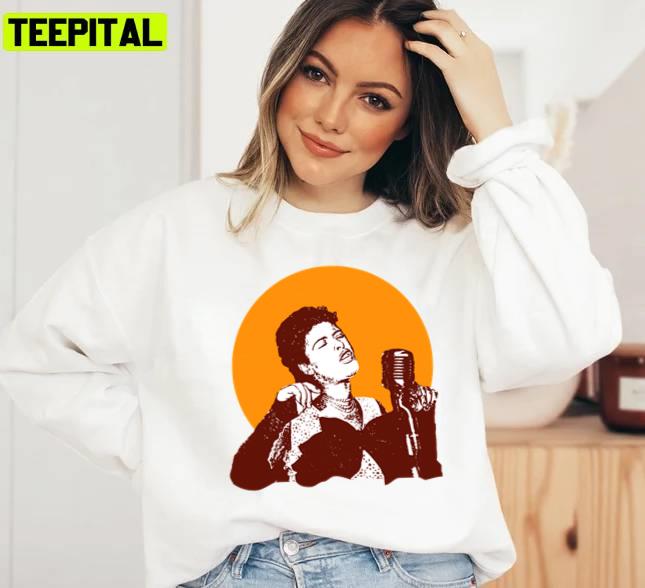 Orange Sunset Design Billie Holiday Unisex Sweatshirt Orange Sunset Design Billie Holiday Unisex Sweatshirt
