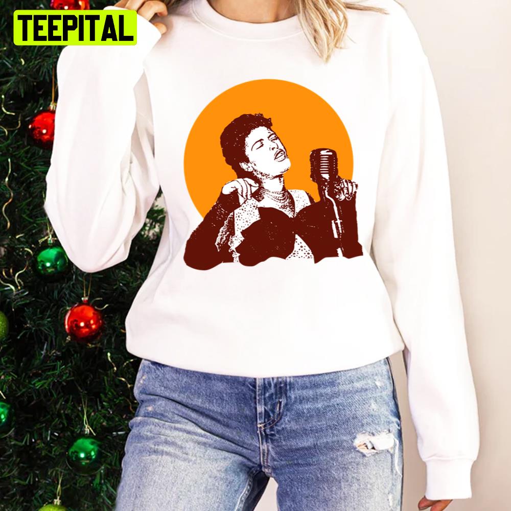 Orange Sunset Design Billie Holiday Unisex Sweatshirt Orange Sunset Design Billie Holiday Unisex Sweatshirt