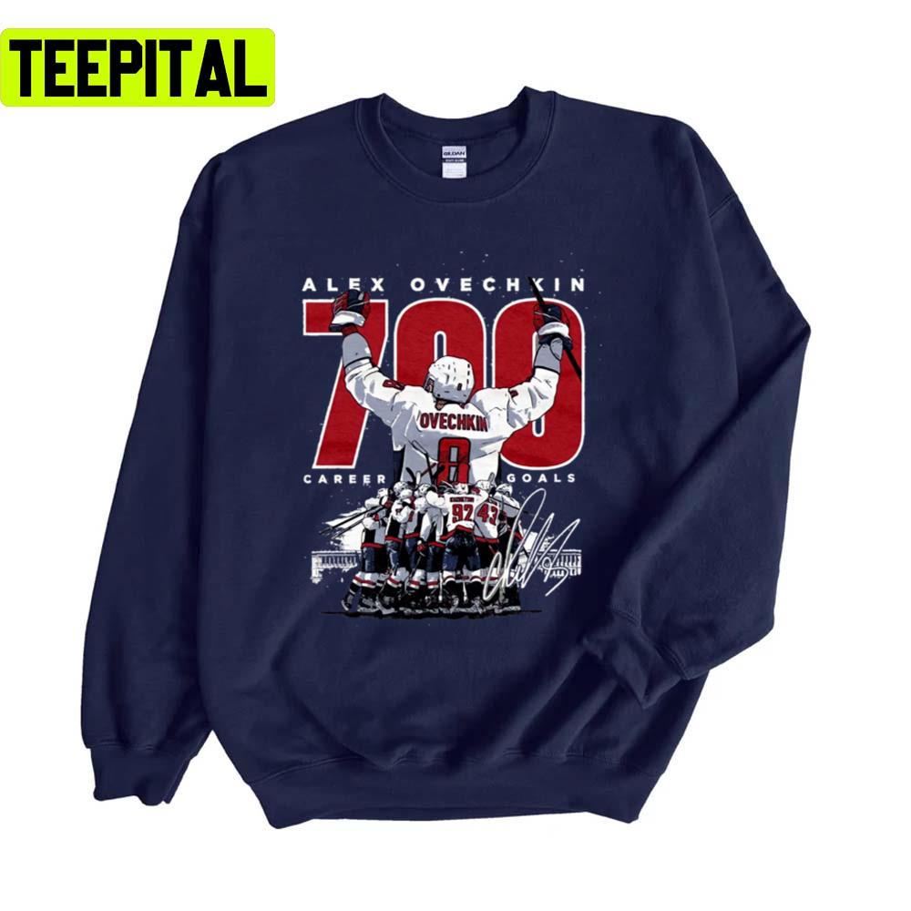 Ovechkin 700 Goals For Washington Capitals Fans Unisex Sweatshirt Ovechkin 700 Goals For Washington Capitals Fans Unisex Sweatshirt