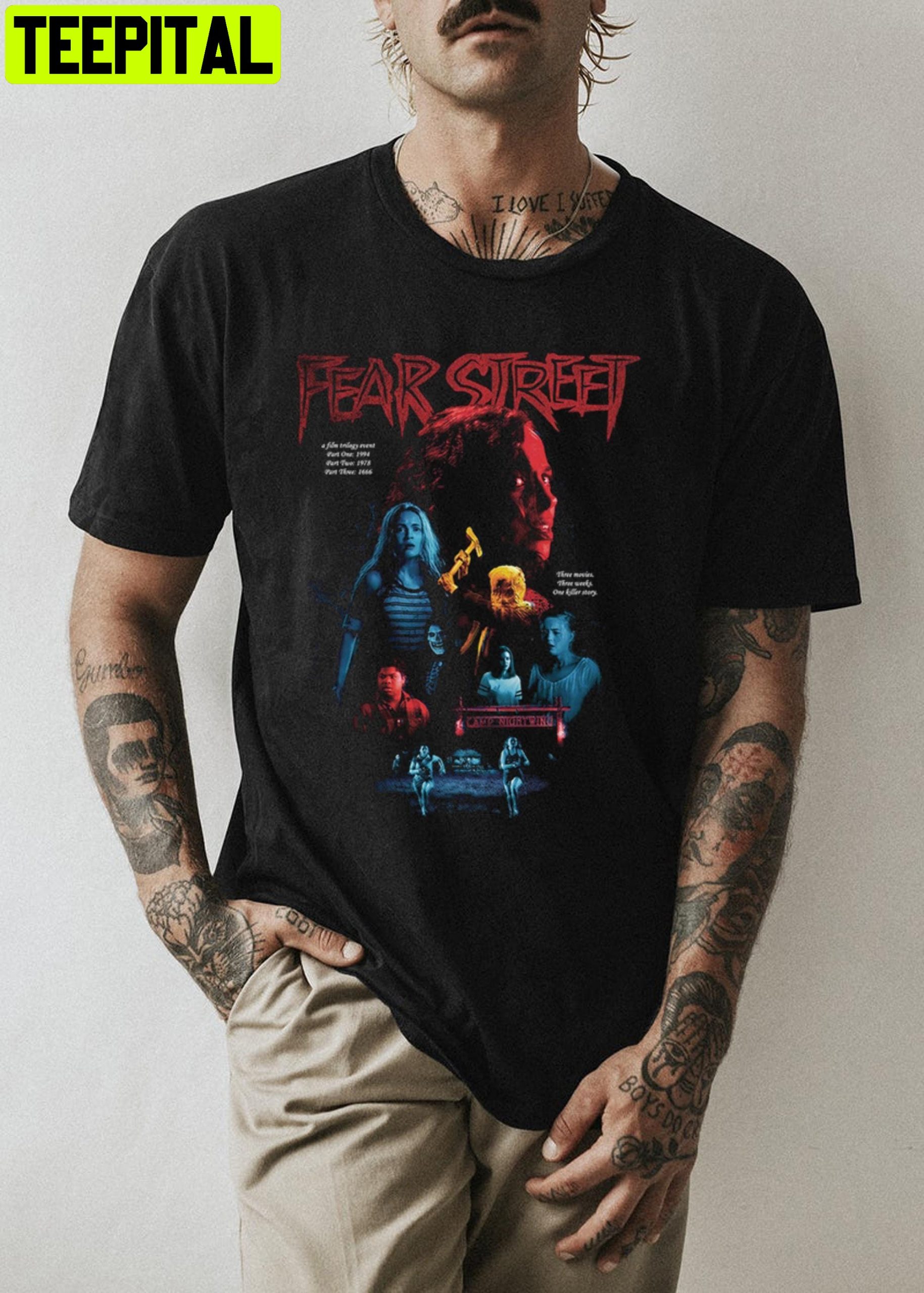P Iii Fear Street Fear Street Shady Side Halloween Retro Design T-Shirt P Iii Fear Street Fear Street Shady Side Halloween Retro Design T-Shirt