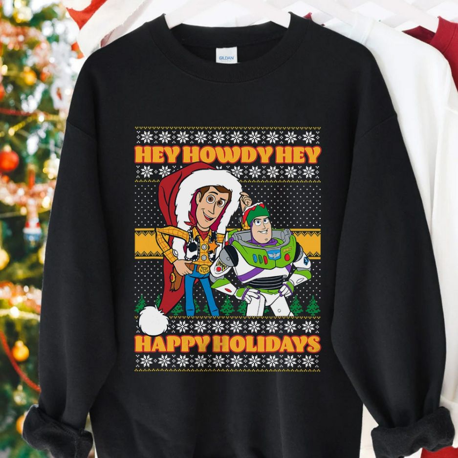 Pixar Toy Story Christmas Hey Howdy Ugly Sweatshirt Pixar Toy Story Christmas Hey Howdy Ugly Sweatshirt