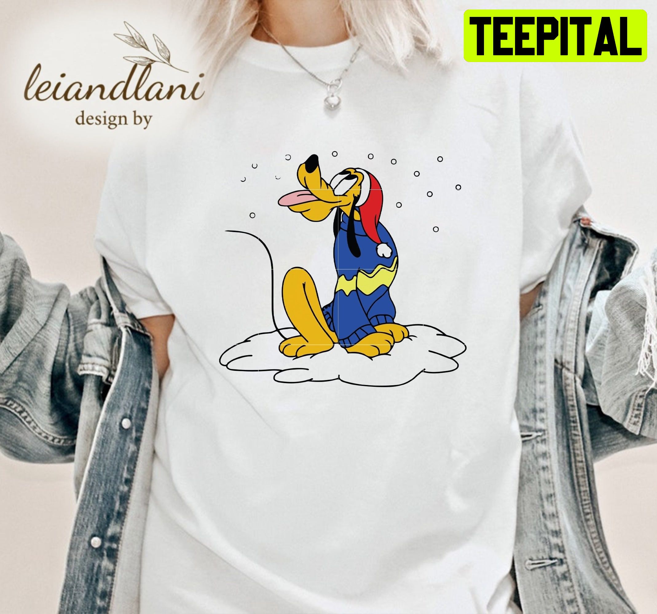 Pluto Snow Goofy Goofy Merry Disney Unisesx T-Shirt Pluto Snow Goofy Goofy Merry Disney Unisesx T-Shirt