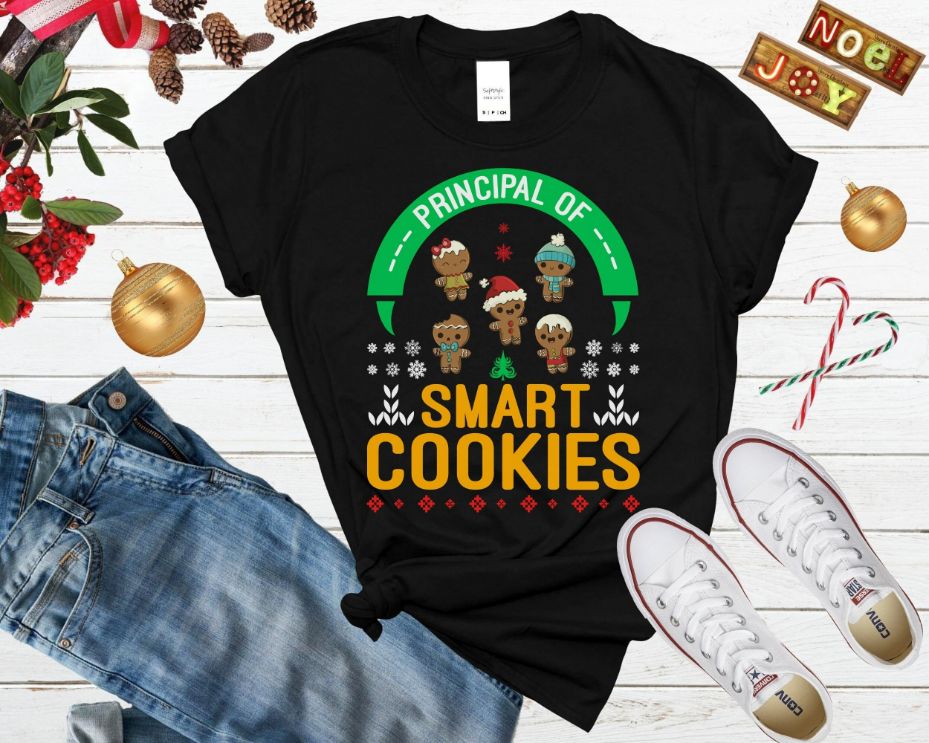 Principal Of Smart Cookies Christmas Shirt Principal Of Smart Cookies Christmas Shirt