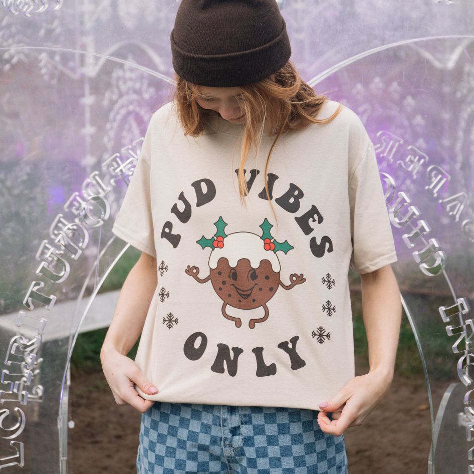 Pud Vibes Only Women's Christmas T-Shirt Pud Vibes Only Women's Christmas T-Shirt