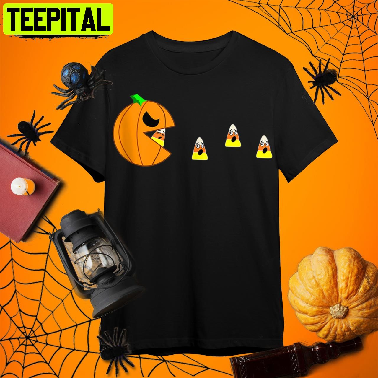 Pumpkin Eating Ghost Gamer Retro Art Unisex T-Shirt Pumpkin Eating Ghost Gamer Retro Art Unisex T-Shirt