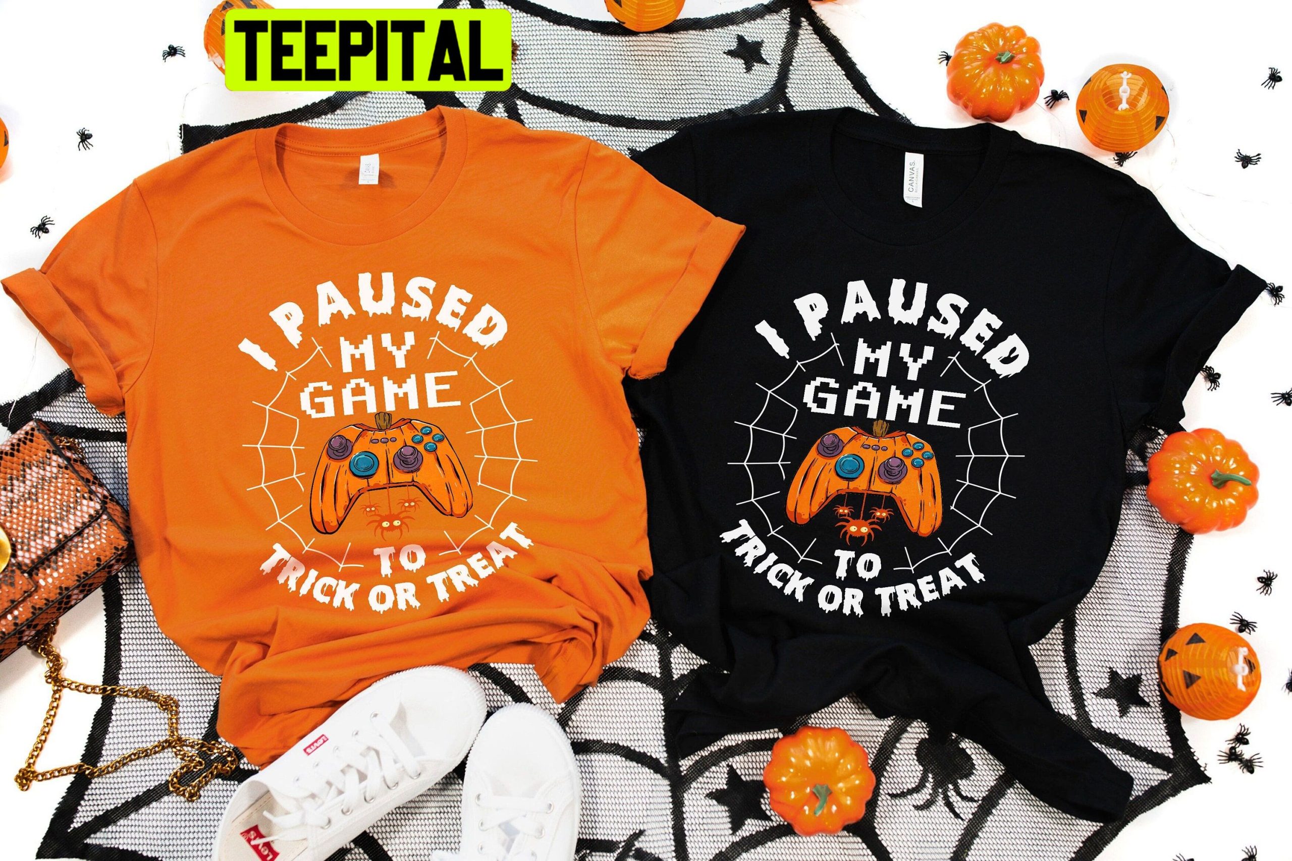 Pumpkin Gamer Halloween I Paused My Game To Trick Or Treat Trending Unisex Shirt Pumpkin Gamer Halloween I Paused My Game To Trick Or Treat Trending Unisex Shirt