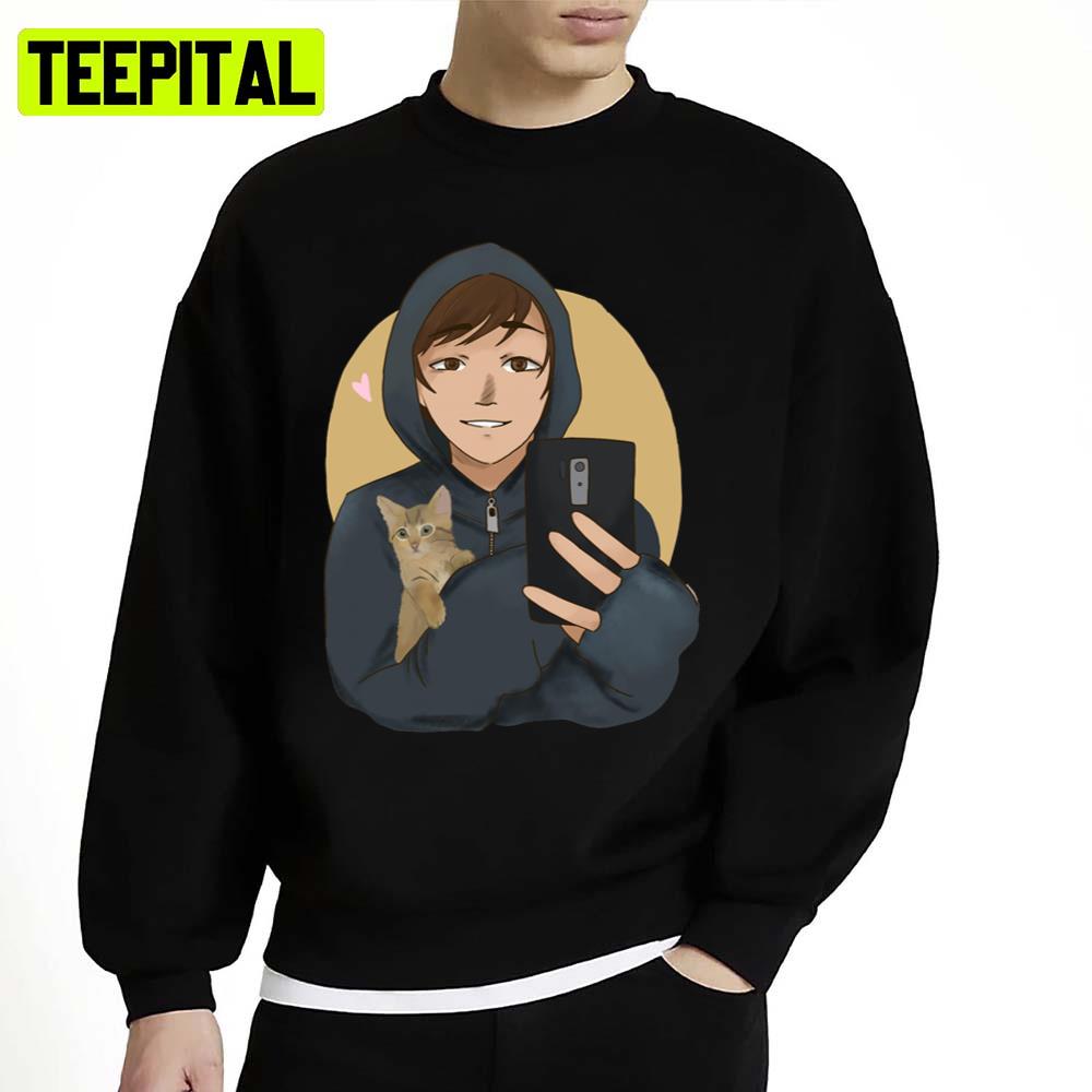 Quackity And His Cute Cat Streamer Unisex Sweatshirt Quackity And His Cute Cat Streamer Unisex Sweatshirt