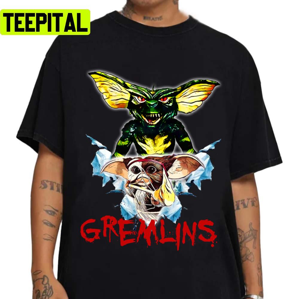 Red Text Design Mogwai Gremlins Unisex Sweatshirt Red Text Design Mogwai Gremlins Unisex Sweatshirt