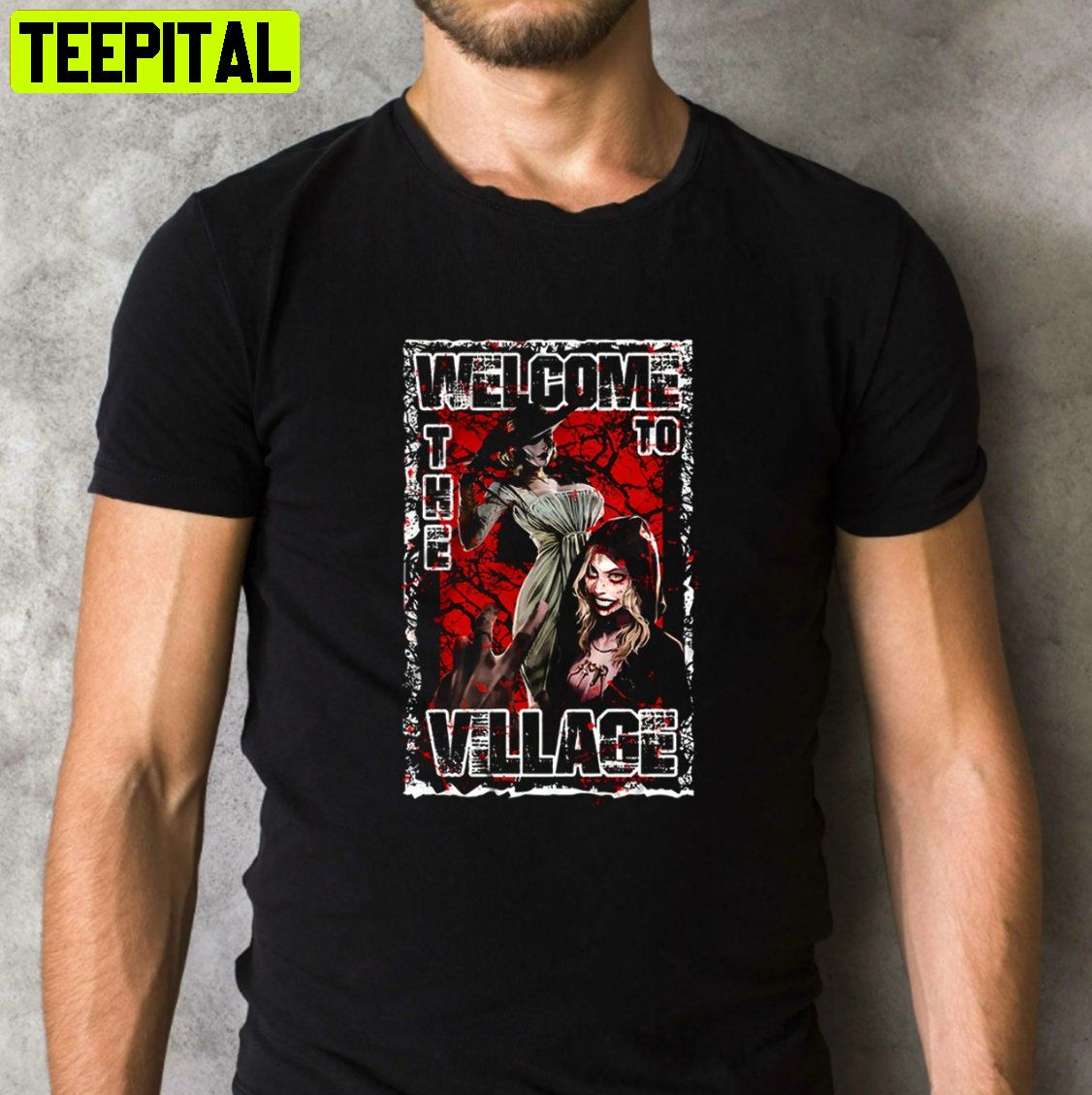 Resident Evil Lady Dimitrescu Welcome To The Village Scary Movie Retro Design T-Shirt Resident Evil Lady Dimitrescu Welcome To The Village Scary Movie Retro Design T-Shirt