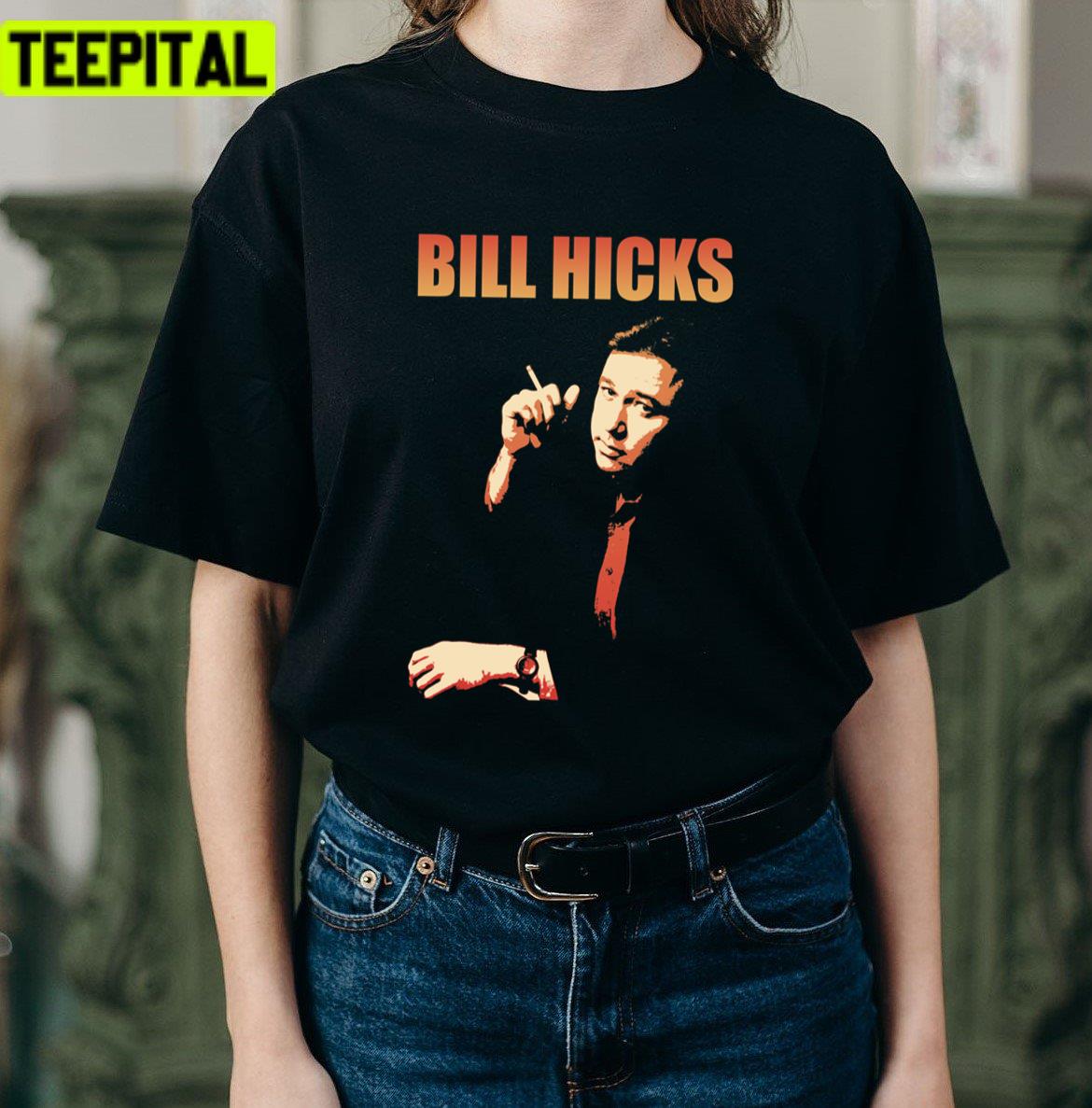 Retro Black Portrait Bill Hicks Unisex T-Shirt Retro Black Portrait Bill Hicks Unisex T-Shirt