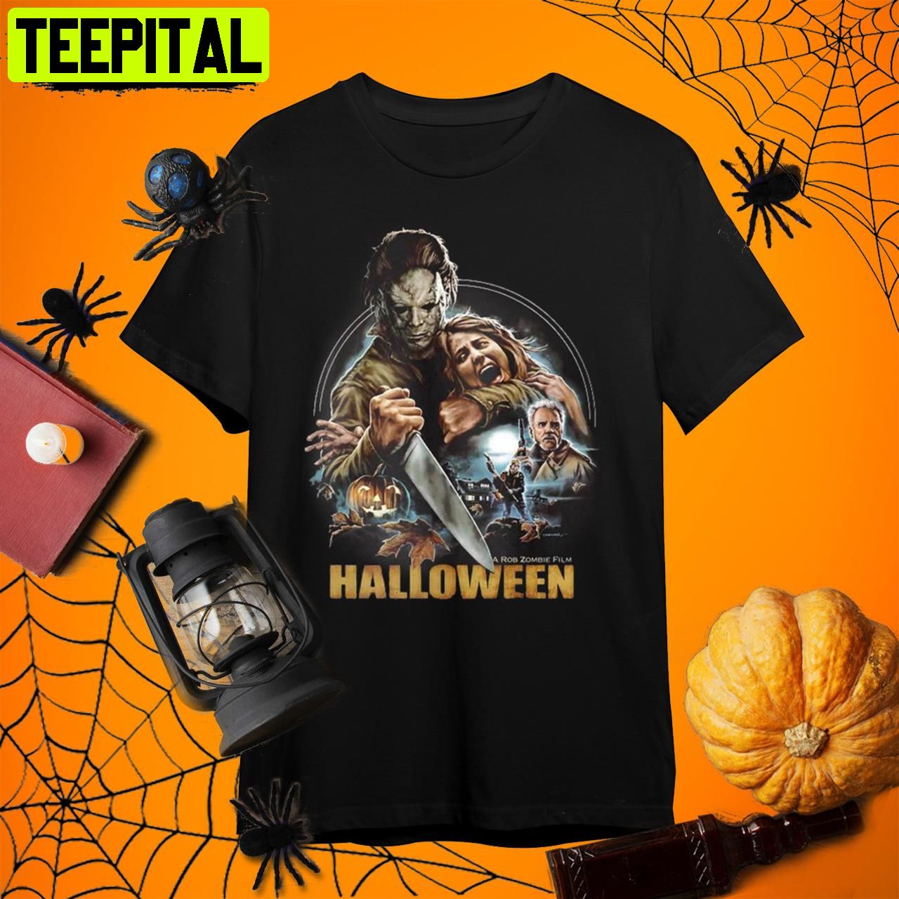 Rob Halloween Zombie Horror Movie Retro Art Unisex T-Shirt Rob Halloween Zombie Horror Movie Retro Art Unisex T-Shirt