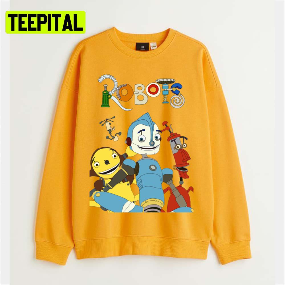 Robots Cute Retro Cartoon Unisex T-Shirt Robots Cute Retro Cartoon Unisex T-Shirt