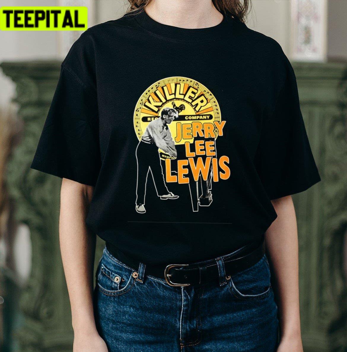 Rockabilly Vintage Art The Killer Jerry Lee Lewis Unisex T-Shirt Rockabilly Vintage Art The Killer Jerry Lee Lewis Unisex T-Shirt