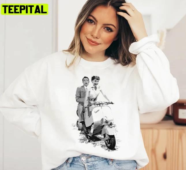 Rome Iconic Moment Audrey Hepburn Unisex Sweatshirt Rome Iconic Moment Audrey Hepburn Unisex Sweatshirt