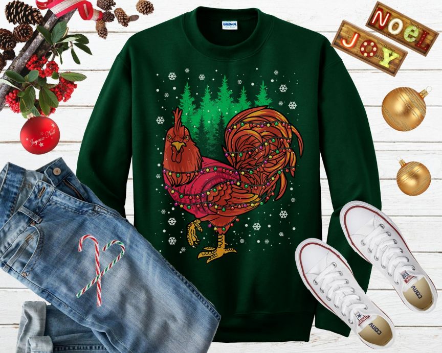 Rooster Ugly Christmas Sweater Rooster Ugly Christmas Sweater