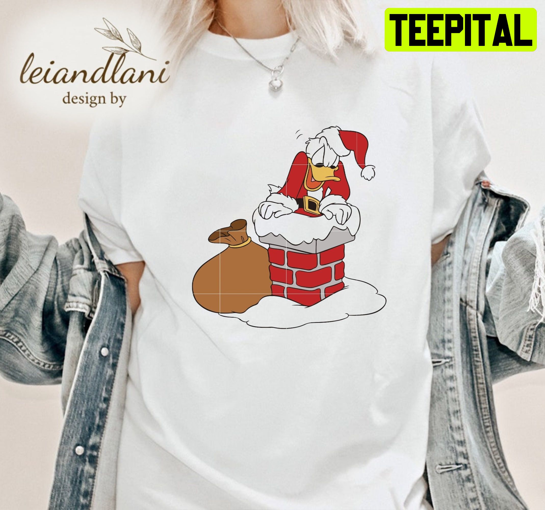 Santa Donald Duck Snow Lights Mickey & Friends Holiday Kid Christmas Unisesx T-Shirt Santa Donald Duck Snow Lights Mickey & Friends Holiday Kid Christmas Unisesx T-Shirt