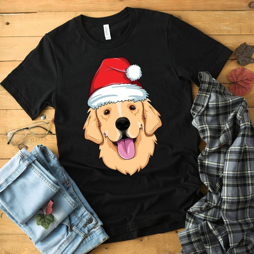 Santa Golden Christmas Retriever Shirt Santa Golden Christmas Retriever Shirt