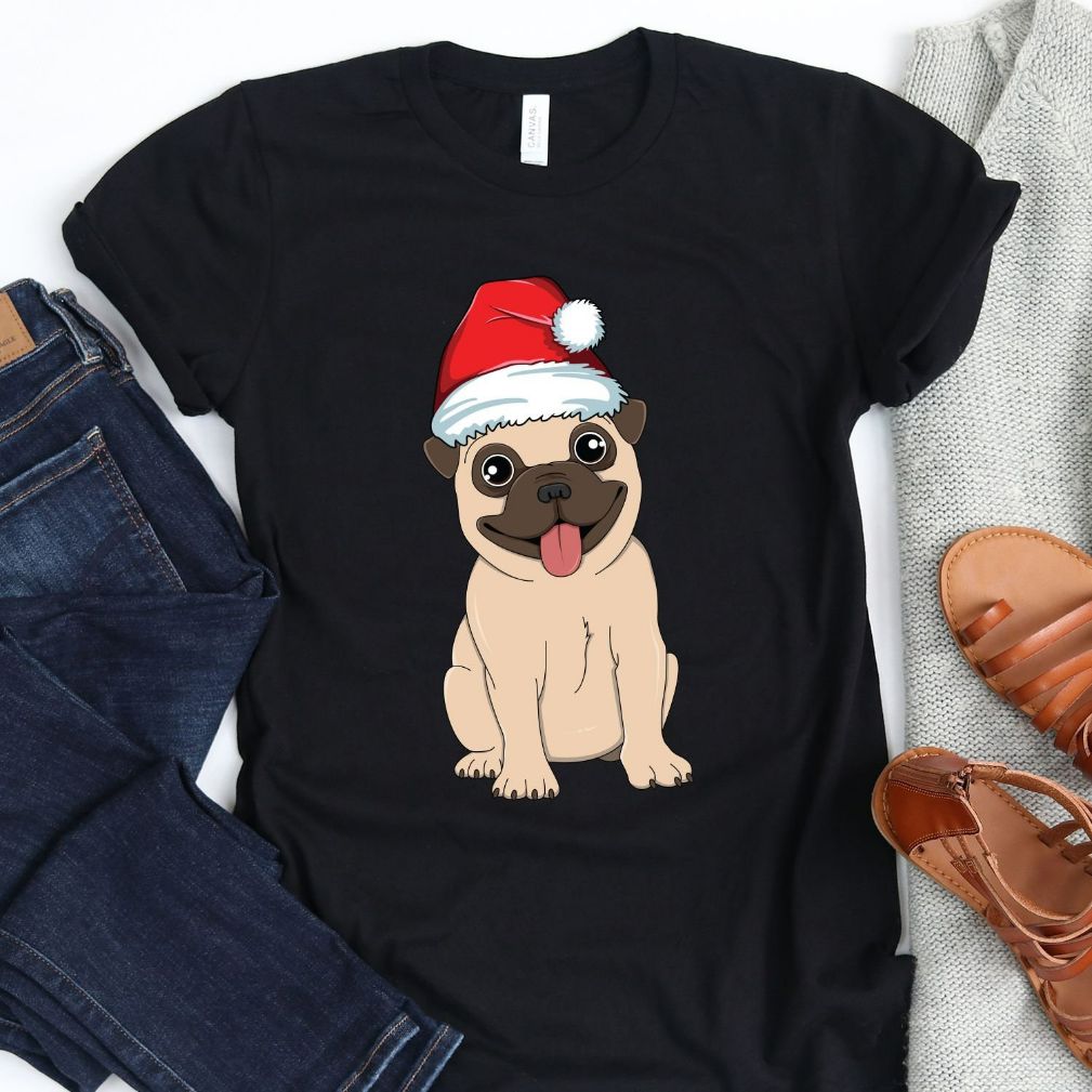 Santa Pug Christmas T-Shirt Santa Pug Christmas T-Shirt
