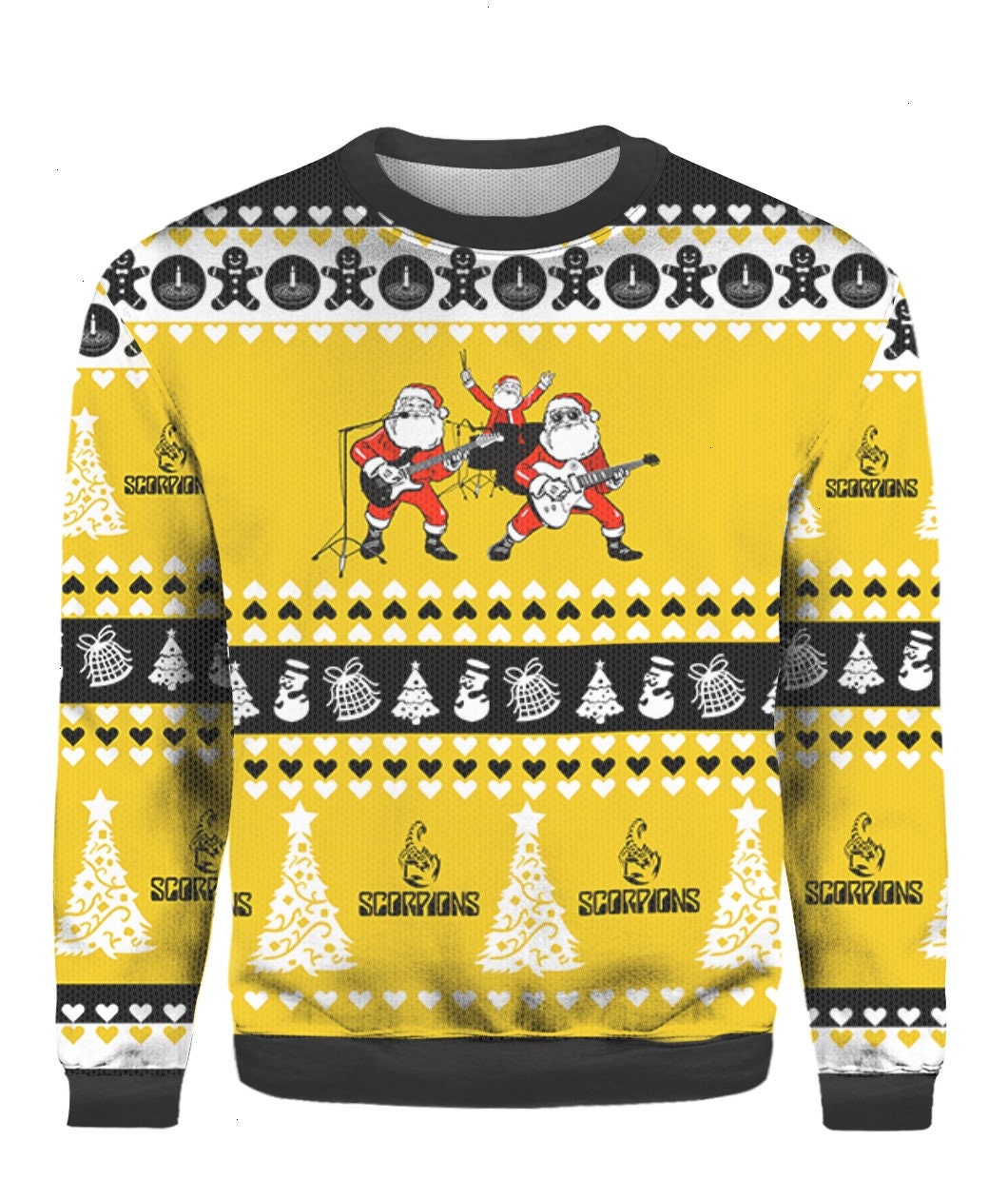Santa Scorpions Merry Christmas Ugly 3D Sweater Santa Scorpions Merry Christmas Ugly 3D Sweater