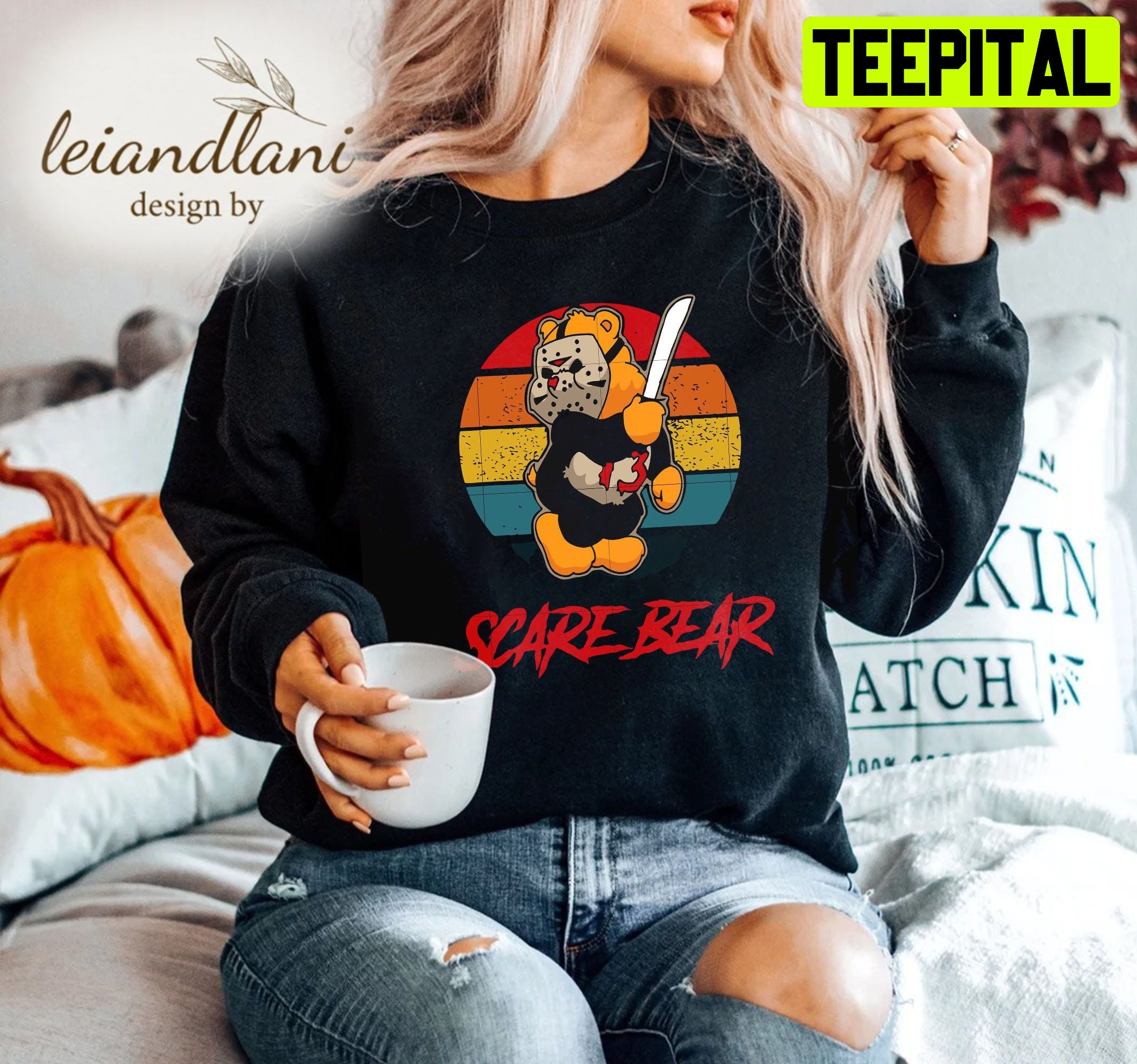 Scare Bear Horror Character Bear Horror Movie Sweatshirt Scare Bear Horror Character Bear Horror Movie Sweatshirt